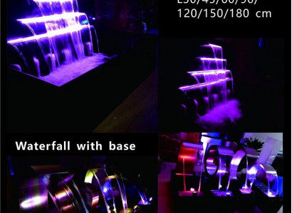 Waterfall Pool Installation Fountain Stainless Steel Water Features Swimming Pool Decoration